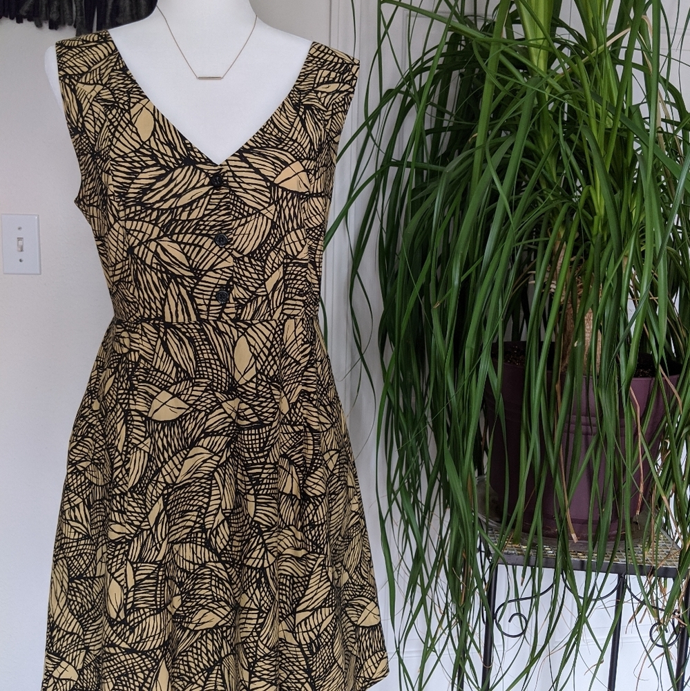 Anthro Weston Wear button front tank dress